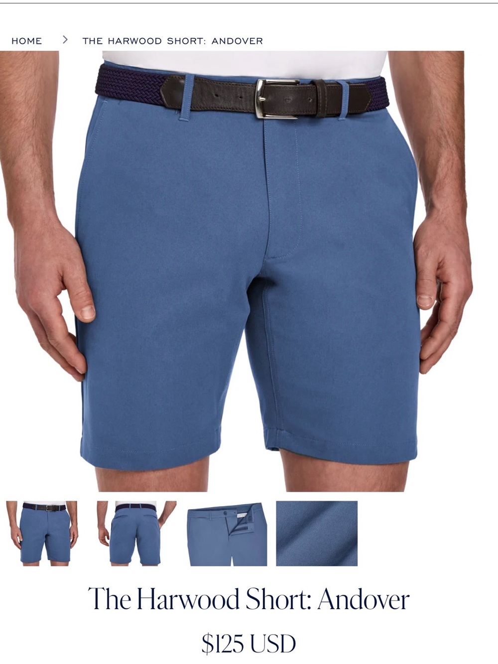 Holderness & Bourne The Harwood Short - Andover Blue Men’s Golf Shorts